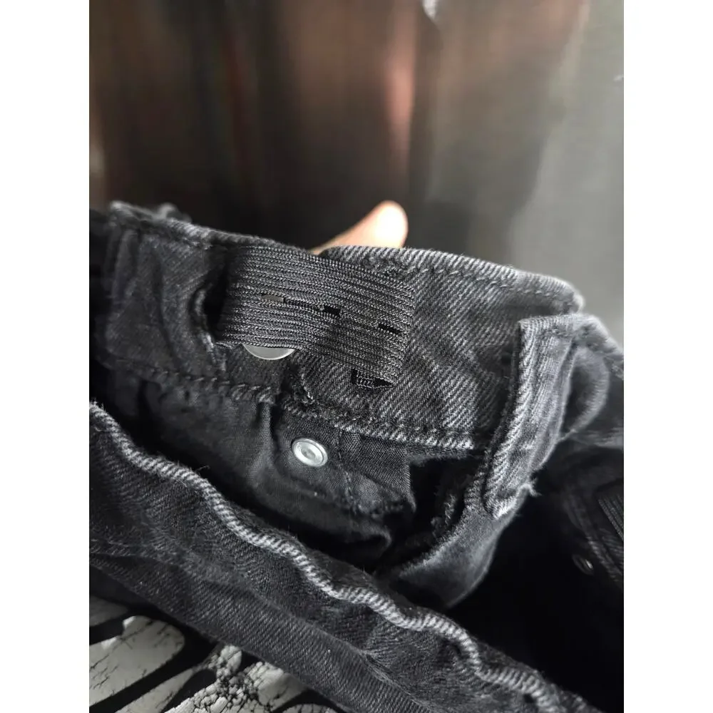 Black Straight Flex Jeans - Old Navy - 10